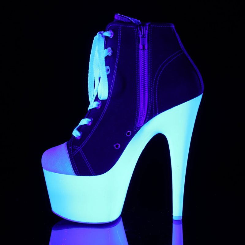 Pleaser Adore-700SK-02 Laarzen Dames Rood Wit | BELGIE BEIBGVQK