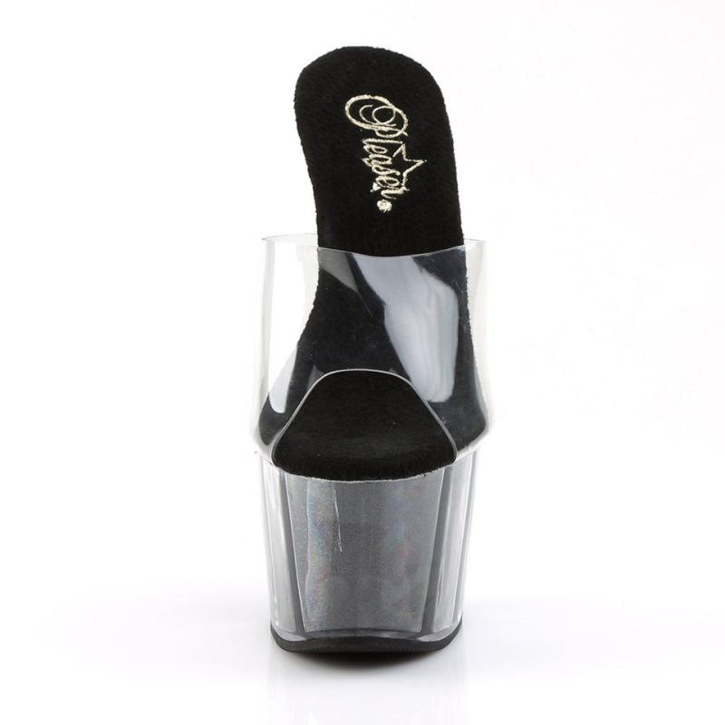 Pleaser Adore-701G Badslippers Plateauzool Dames Zwart | BELGIE BEKUARBC