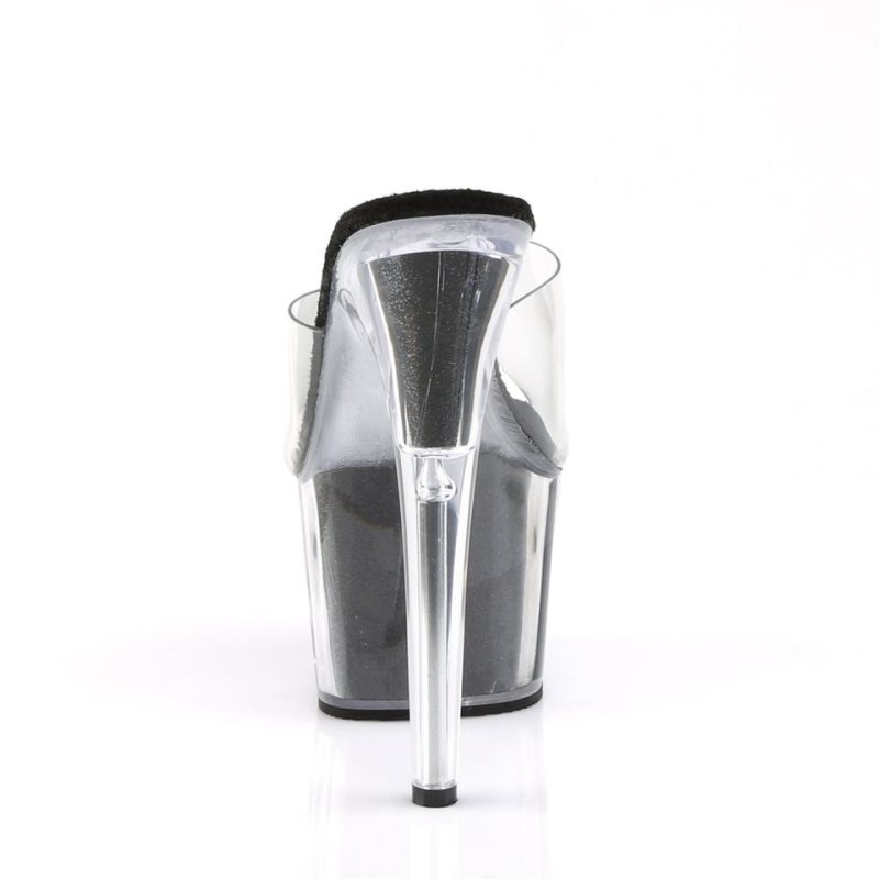 Pleaser Adore-701G Badslippers Plateauzool Dames Zwart | BELGIE BEKUARBC