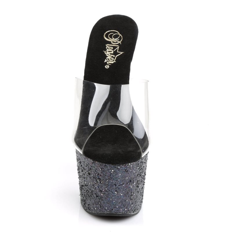 Pleaser Adore-701LG Badslippers Plateauzool Dames Zwart | BELGIE BETYCKLN