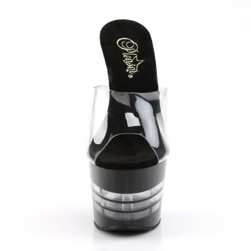 Pleaser Adore-701LN Badslippers Plateauzool Dames Zwart | BELGIE BEFZSWMQ