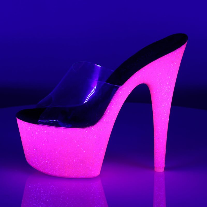 Pleaser Adore-701UVG Badslippers Plateauzool Dames Roze | BELGIE BEDONFHC