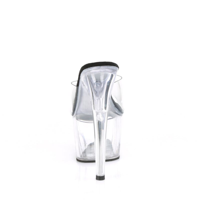 Pleaser Adore-701 Badslippers Plateauzool Dames Zwart | BELGIE BESULYZW