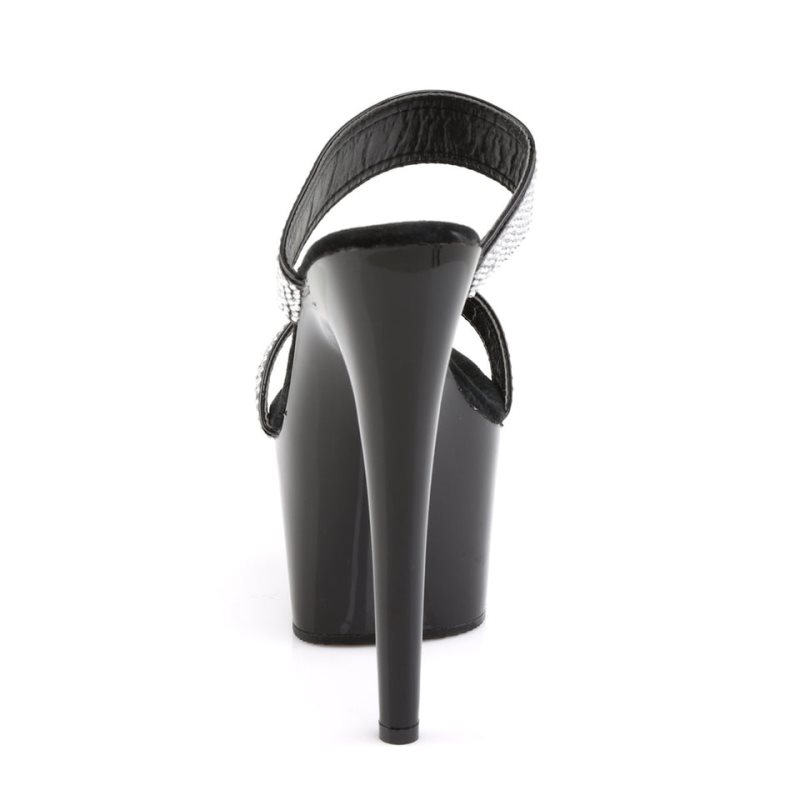 Pleaser Adore-702-2 Badslippers Plateauzool Dames Zwart | BELGIE BETBSXDI