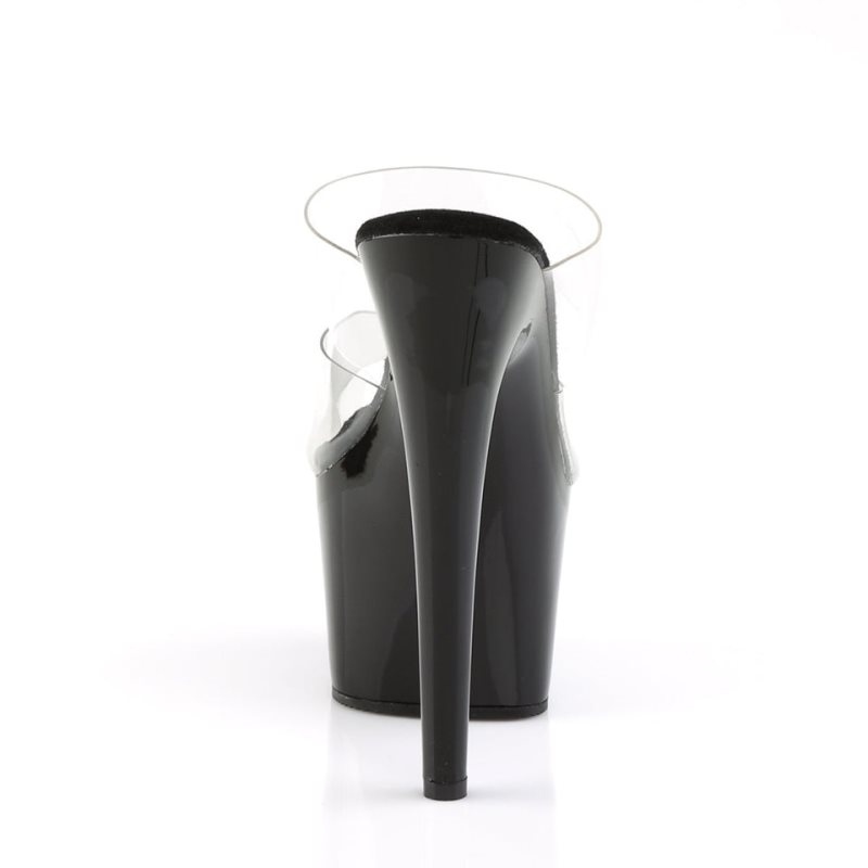 Pleaser Adore-702 Badslippers Plateauzool Dames Zwart | BELGIE BEQTRFHG