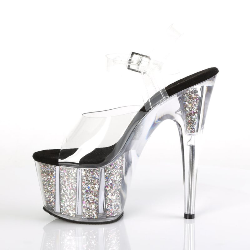 Pleaser Adore-708CG Hakken Dames Zilver | BELGIE BEDJYCSZ