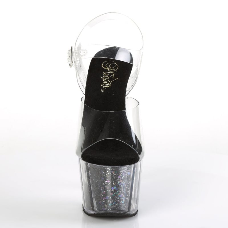 Pleaser Adore-708CG Hakken Dames Zwart | BELGIE BEZXELMJ