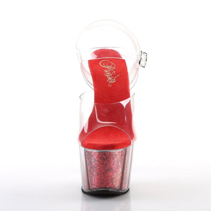 Pleaser Adore-708G Hakken Dames Rood | BELGIE BEWFNUEQ