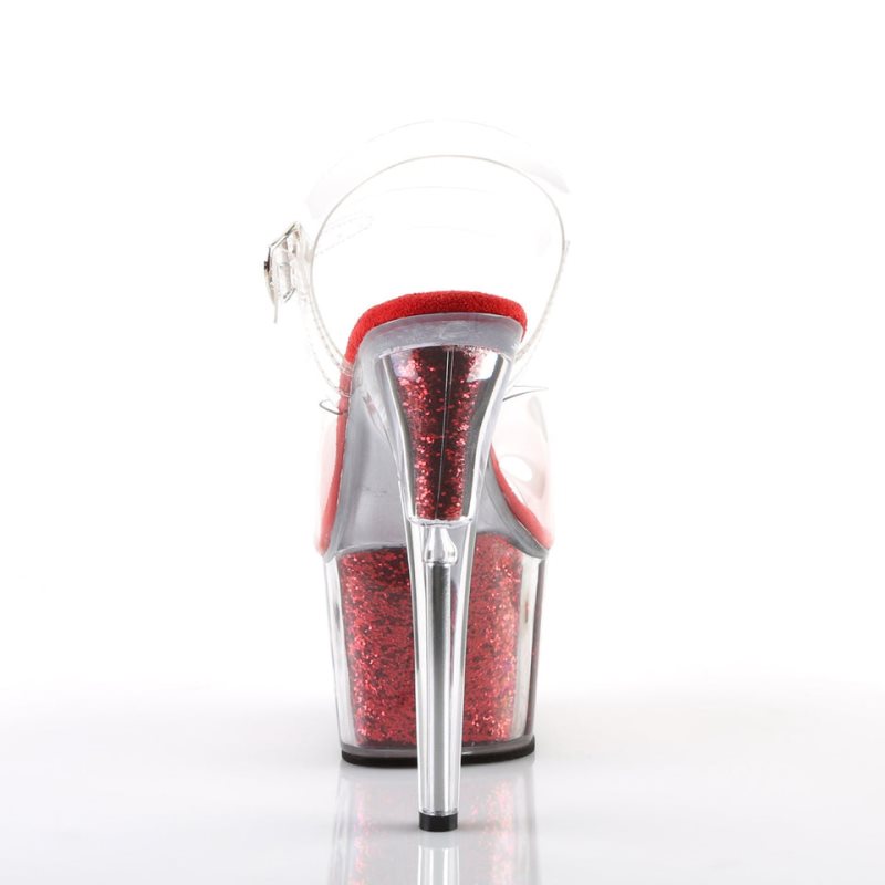 Pleaser Adore-708G Hakken Dames Rood | BELGIE BEWFNUEQ