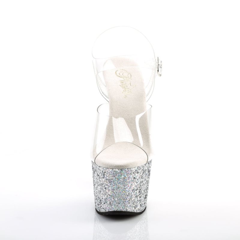 Pleaser Adore-708LG Hakken Dames Zilver | BELGIE BETHIUGW