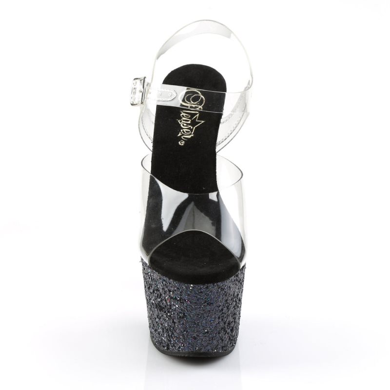 Pleaser Adore-708LG Hakken Dames Zwart | BELGIE BEYEAVXQ