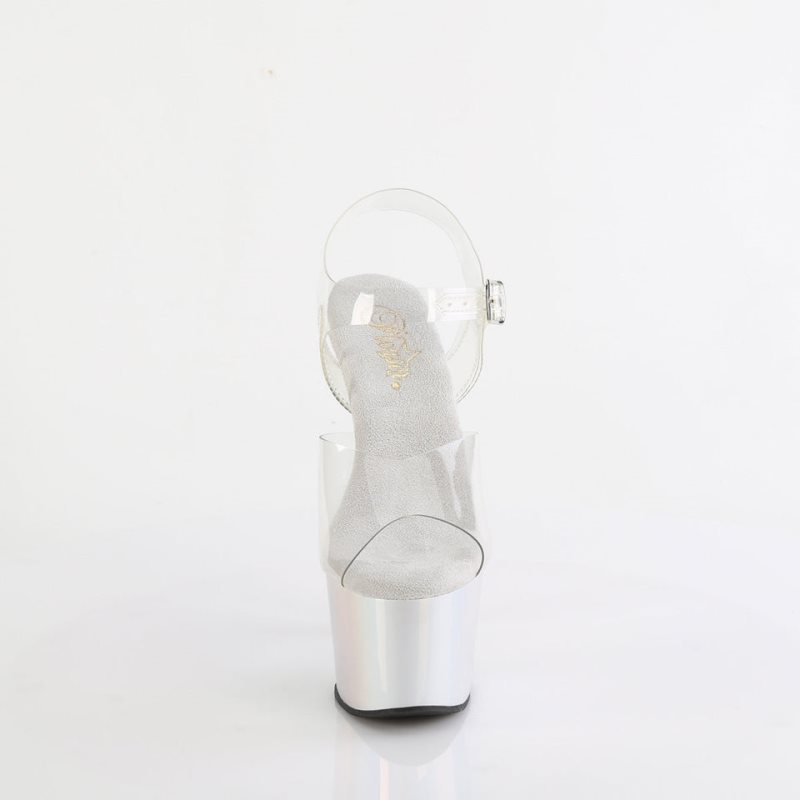 Pleaser Adore-708LQ Hakken Dames Zilver | BELGIE BECKFVPL