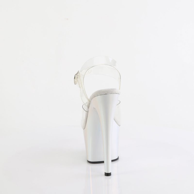 Pleaser Adore-708LQ Hakken Dames Zilver | BELGIE BECKFVPL