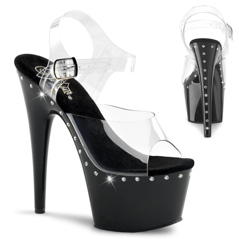 Pleaser Adore-708LS Hakken Dames Zwart | BELGIE BEWEKNYZ
