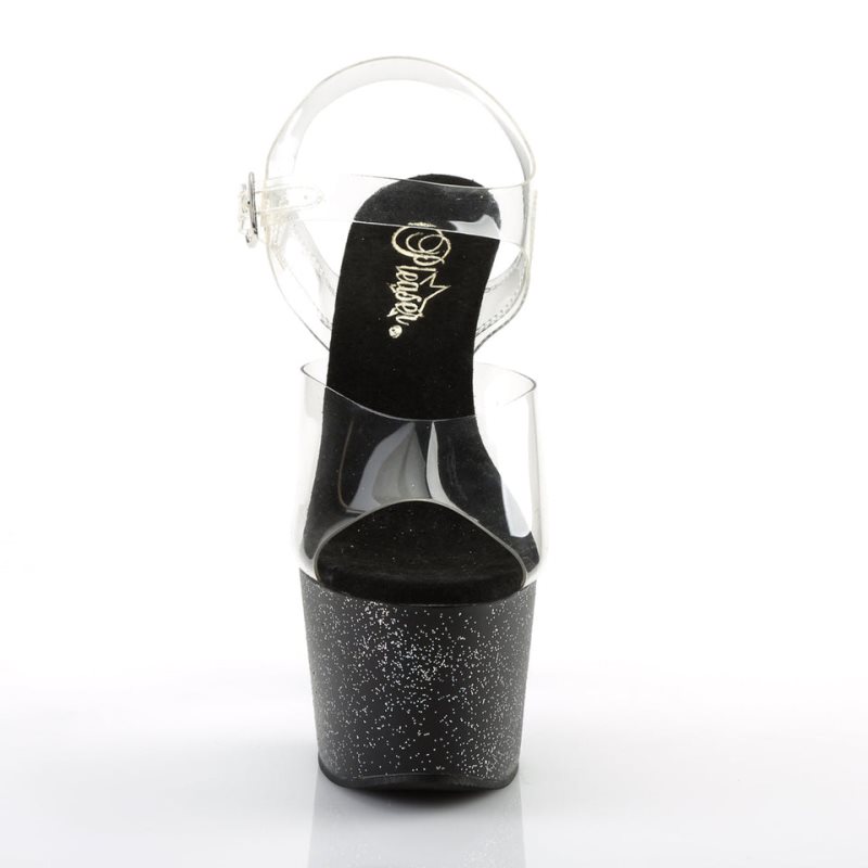 Pleaser Adore-708MG Hakken Dames Zwart | BELGIE BEITWXHP