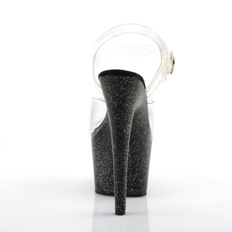 Pleaser Adore-708MG Hakken Dames Zwart | BELGIE BEITWXHP