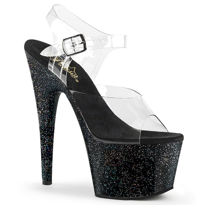 Pleaser Adore-708MG Hakken Dames Zwart | BELGIE BEITWXHP