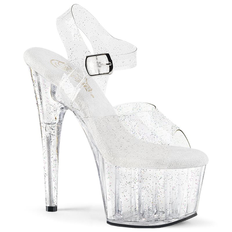 Pleaser Adore-708MMG Hakken Dames Clear | BELGIE BECPBHMW
