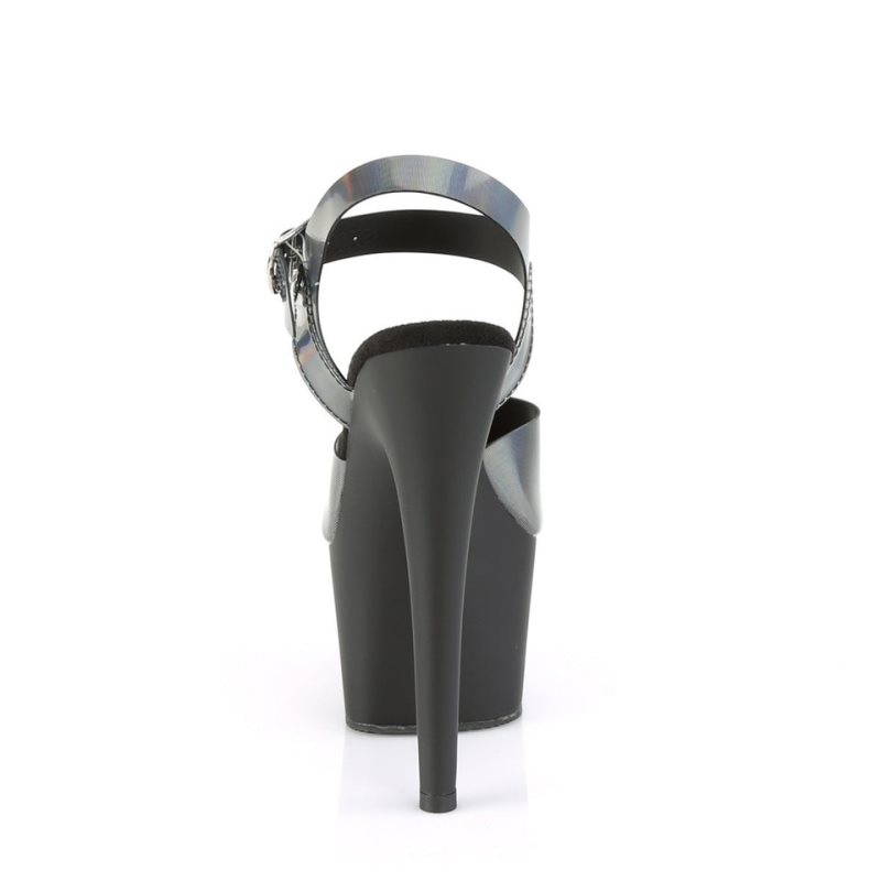 Pleaser Adore-708N-DT Hakken Dames Grijs Zwart | BELGIE BECDGLMI
