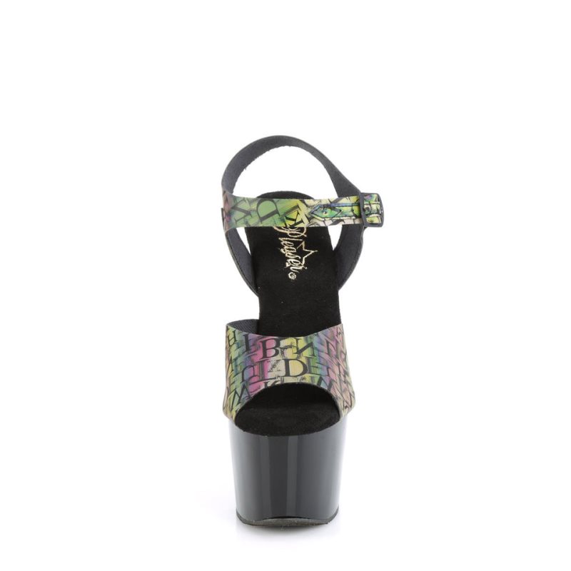 Pleaser Adore-708N-LTP Hakken Dames Groen Zwart | BELGIE BEWFLUSK