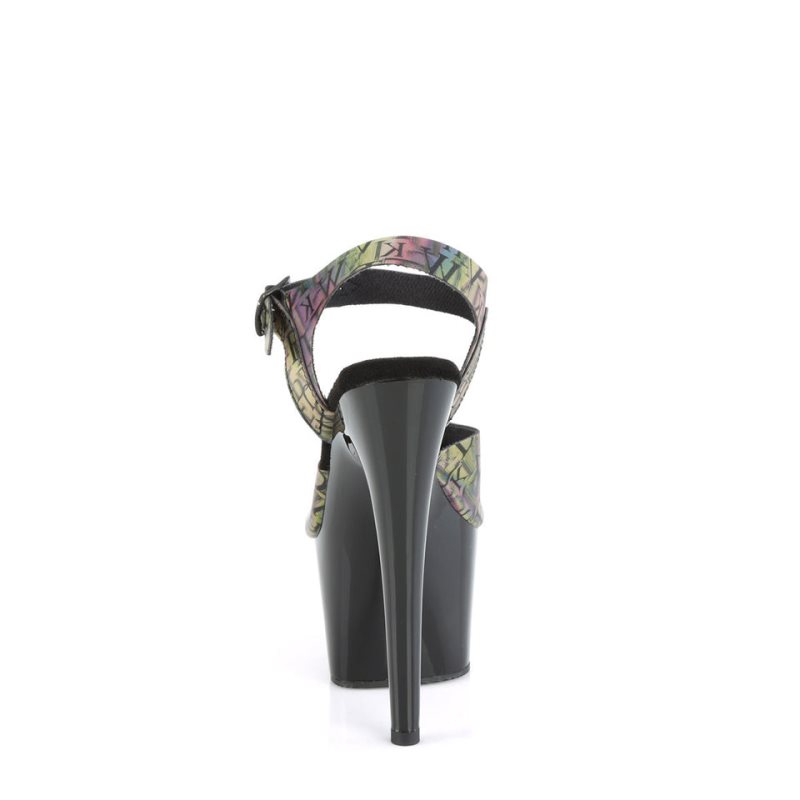 Pleaser Adore-708N-LTP Hakken Dames Groen Zwart | BELGIE BEWFLUSK