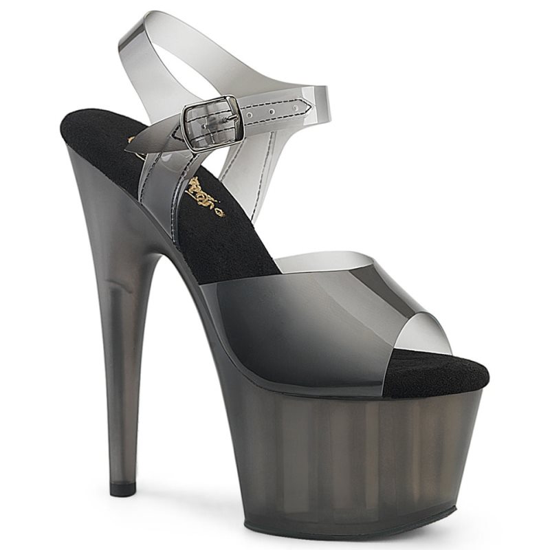 Pleaser Adore-708N-T Hakken Dames Zwart Grijs | BELGIE BETYAGVC