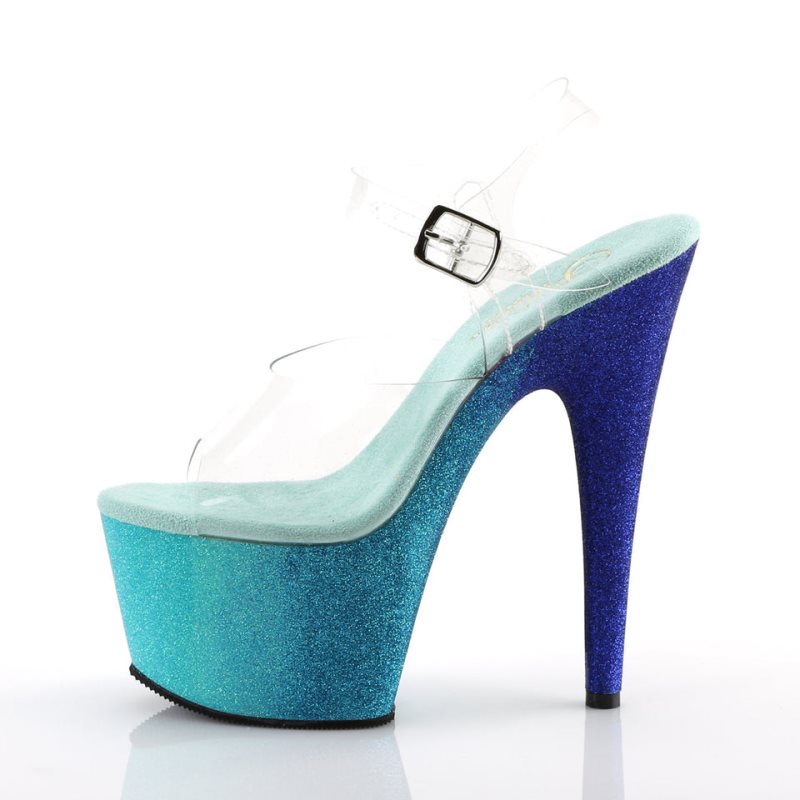 Pleaser Adore-708OMBRE Hakken Dames Turquoise | BELGIE BEZGPEWI