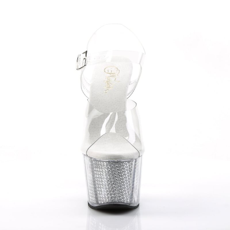 Pleaser Adore-708SRS Hakken Dames Zilver | BELGIE BEUCXQTL