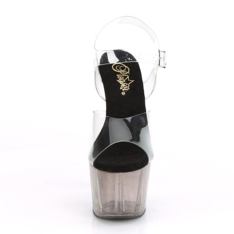 Pleaser Adore-708T Hakken Dames Grijs | BELGIE BEGRIWNP
