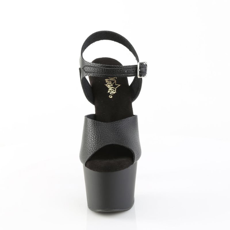 Pleaser Adore-708UL Vegan Leather Hakken Dames Zwart | BELGIE BEZHMBUK