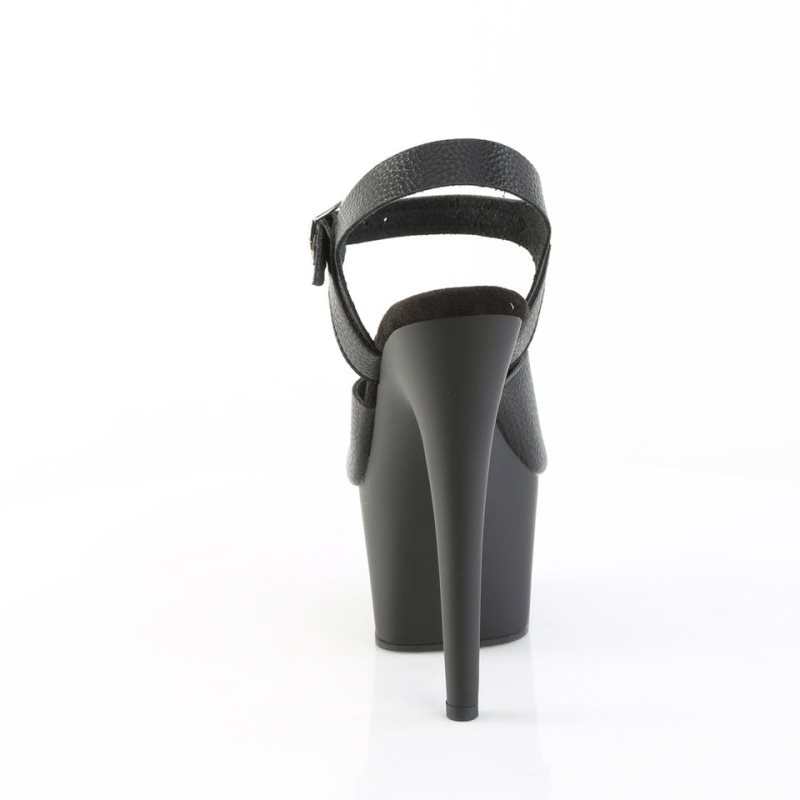 Pleaser Adore-708UL Vegan Leather Hakken Dames Zwart | BELGIE BEZHMBUK