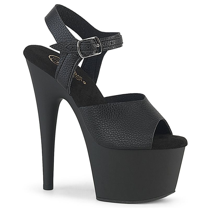 Pleaser Adore-708UL Vegan Leather Hakken Dames Zwart | BELGIE BEZHMBUK