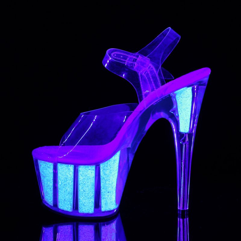 Pleaser Adore-708UVG Hakken Dames Wit | BELGIE BEZTXGYO