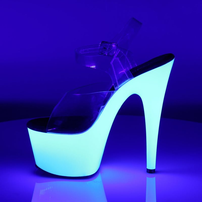 Pleaser Adore-708UV Hakken Dames Wit | BELGIE BEKAXIBD
