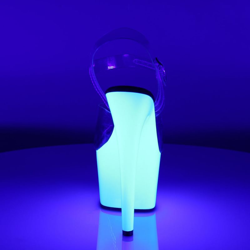 Pleaser Adore-708UV Hakken Dames Wit | BELGIE BEKAXIBD
