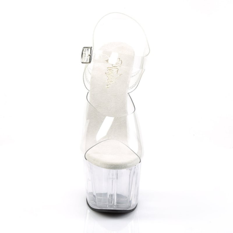 Pleaser Adore-708 Hakken Dames Clear | BELGIE BEZICEGP