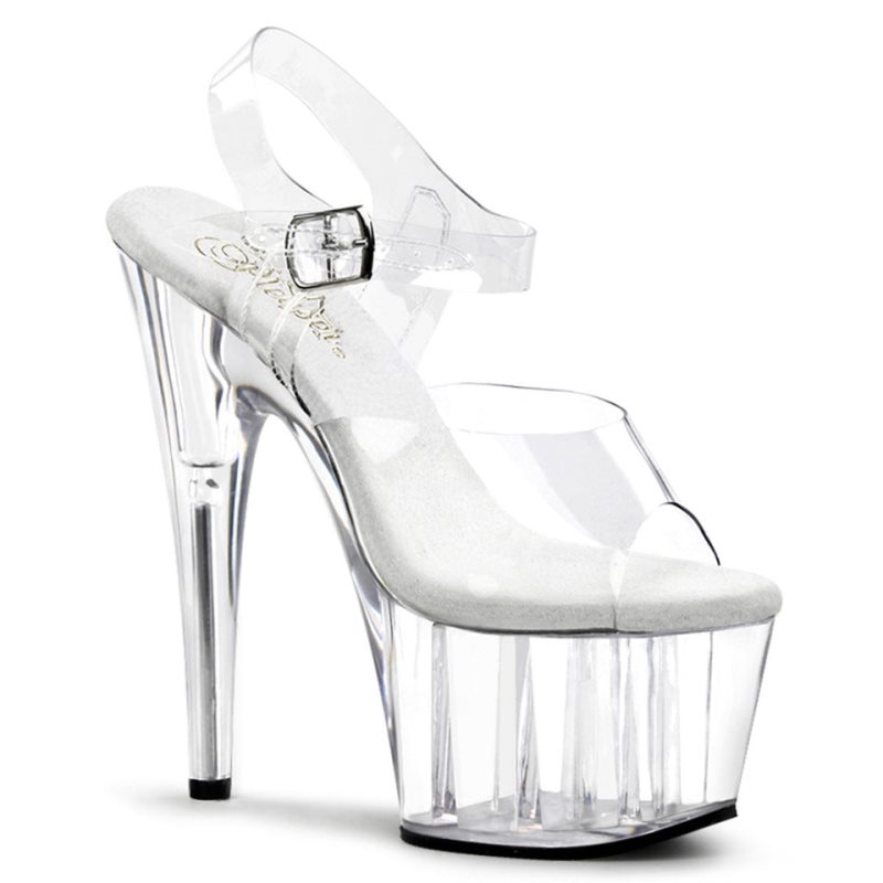 Pleaser Adore-708 Hakken Dames Clear | BELGIE BEZICEGP