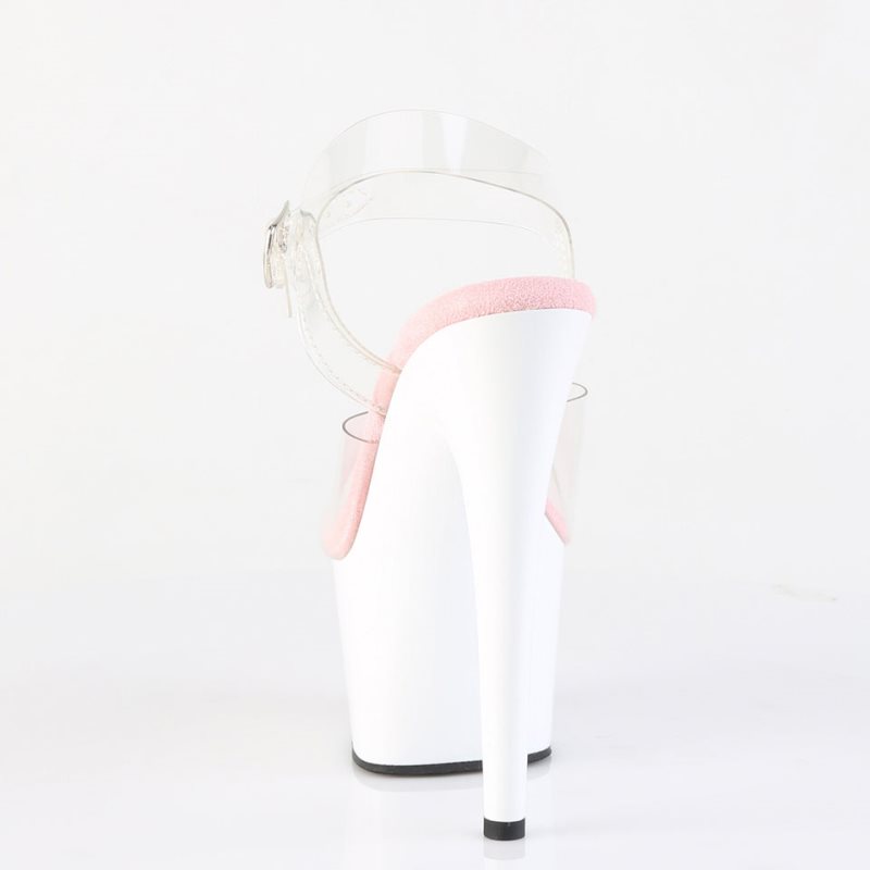 Pleaser Adore-708 Hakken Dames Roze Wit | BELGIE BESTDENG