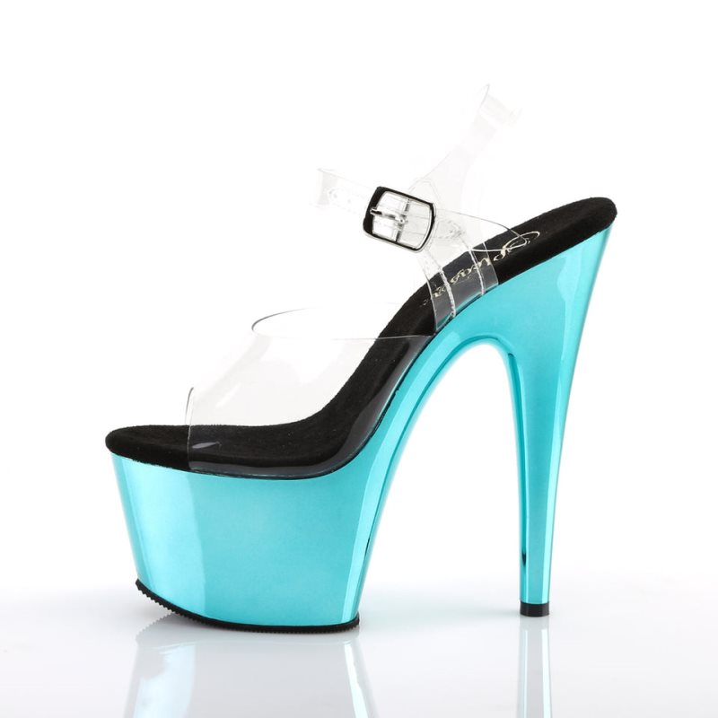 Pleaser Adore-708 Hakken Dames Turquoise | BELGIE BEODTXCN