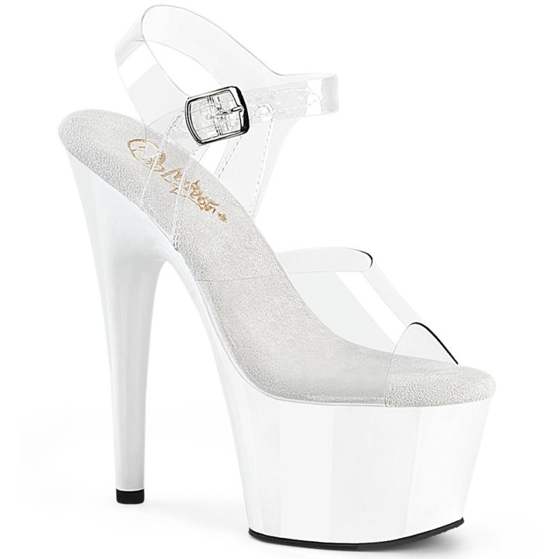 Pleaser Adore-708 Hakken Dames Wit | BELGIE BEUVISOK