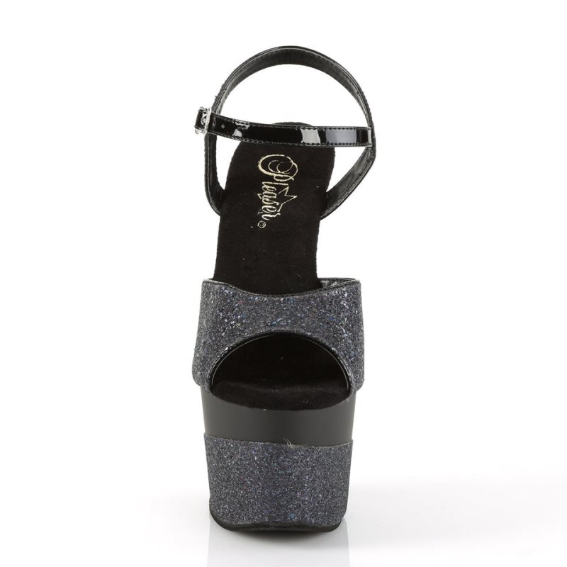 Pleaser Adore-709-2G Hakken Dames Zwart | BELGIE BERBLTHU