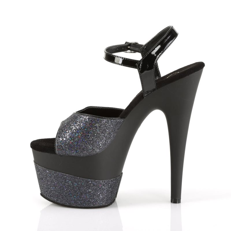 Pleaser Adore-709-2G Hakken Dames Zwart | BELGIE BERBLTHU