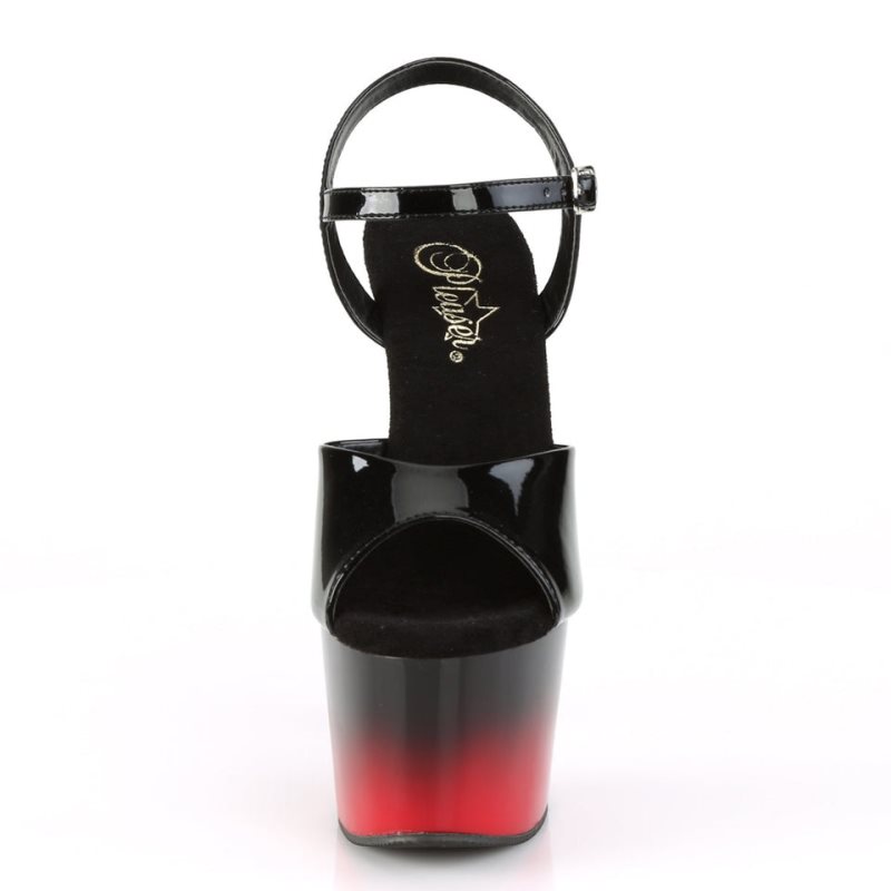 Pleaser Adore-709BR-H Hakken Dames Zwart Rood | BELGIE BENKAVCD