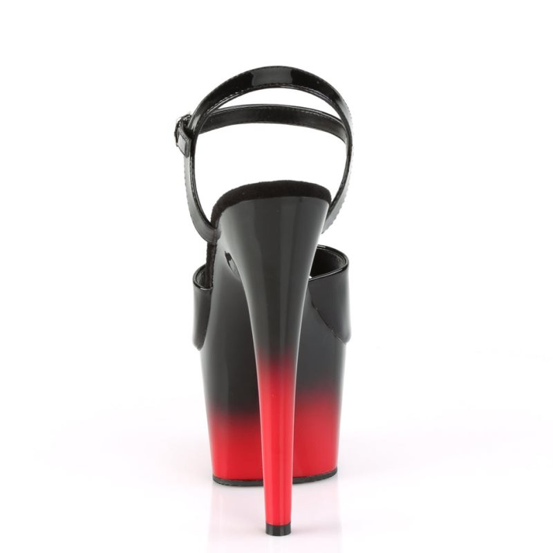 Pleaser Adore-709BR-H Hakken Dames Zwart Rood | BELGIE BENKAVCD