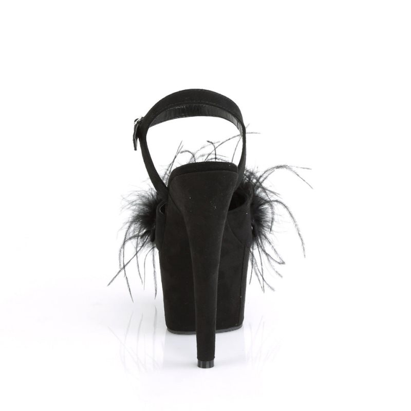 Pleaser Adore-709F Suede Hakken Dames Zwart | BELGIE BEITNVZE