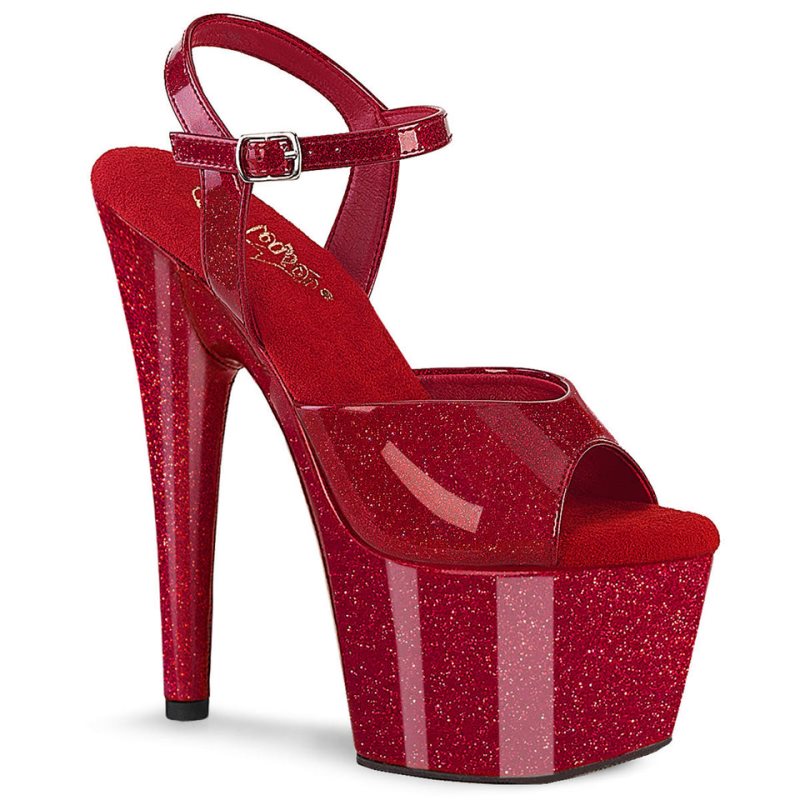 Pleaser Adore-709GP Hakken Dames Rood | BELGIE BEXCNBEM