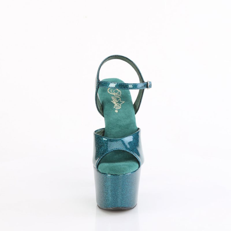 Pleaser Adore-709GP Hakken Dames Turquoise | BELGIE BEJWHQIP