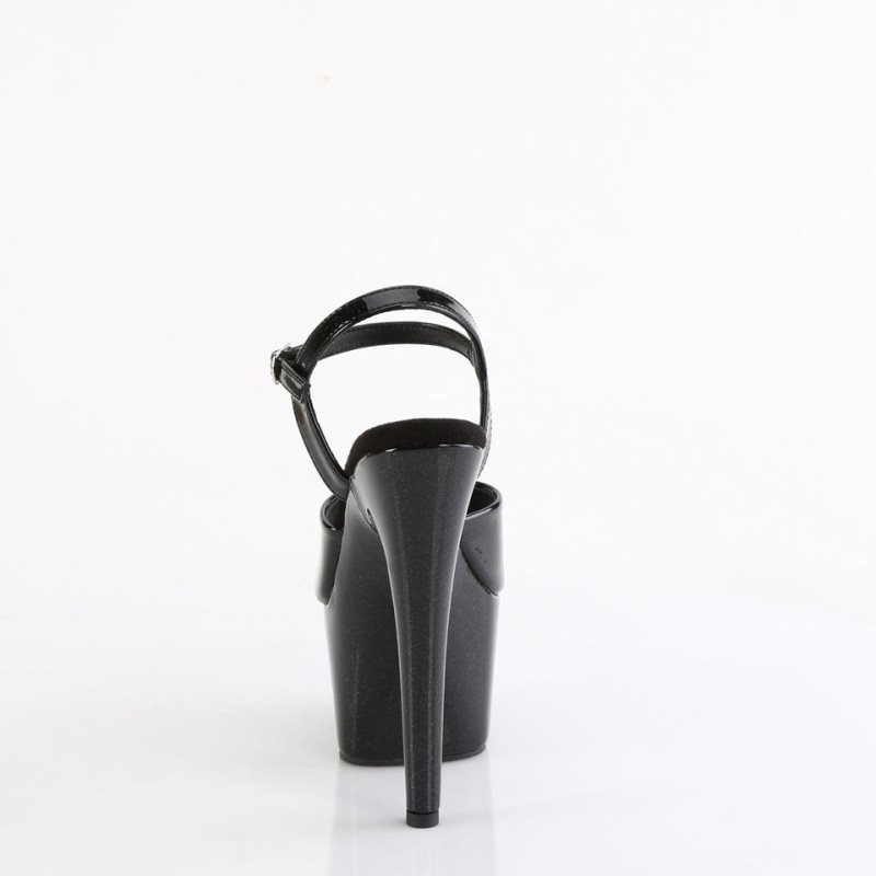 Pleaser Adore-709GP Hakken Dames Zwart | BELGIE BENTQWZC