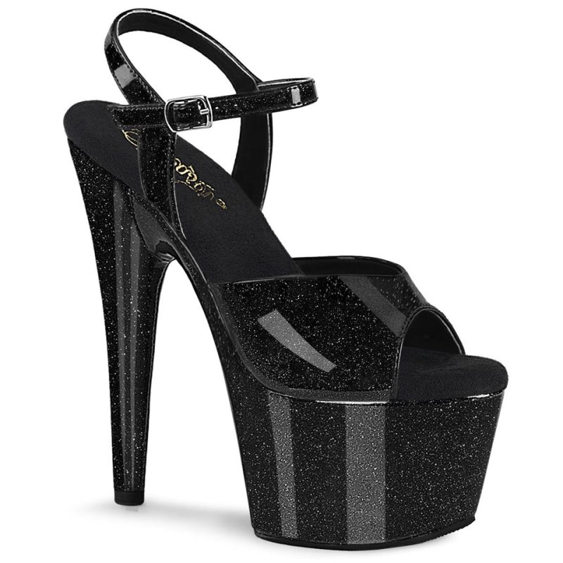 Pleaser Adore-709GP Hakken Dames Zwart | BELGIE BENTQWZC