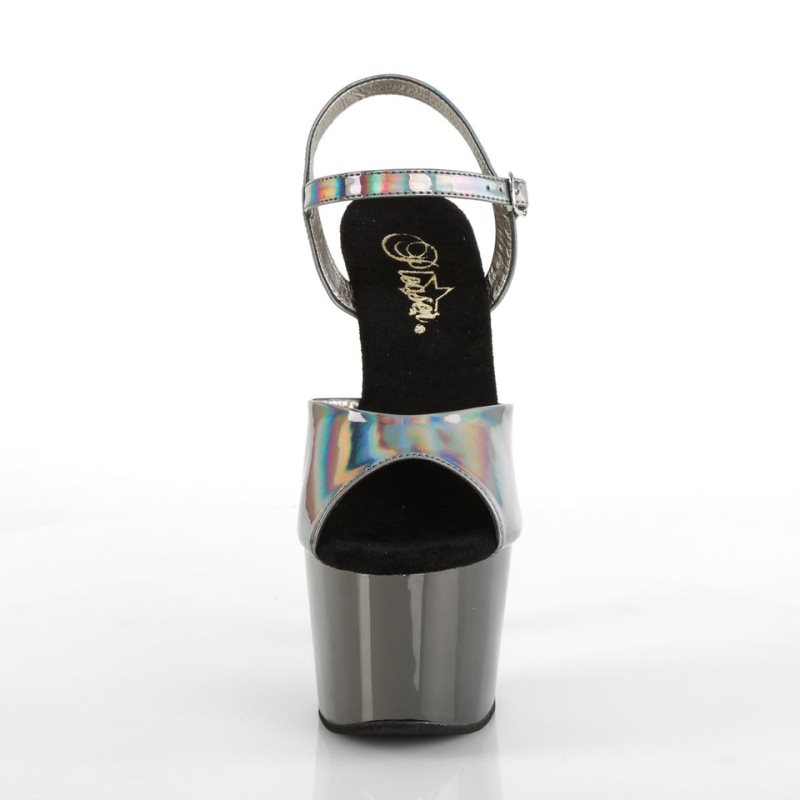 Pleaser Adore-709HGCH Hakken Dames Grijs | BELGIE BENJHPZL